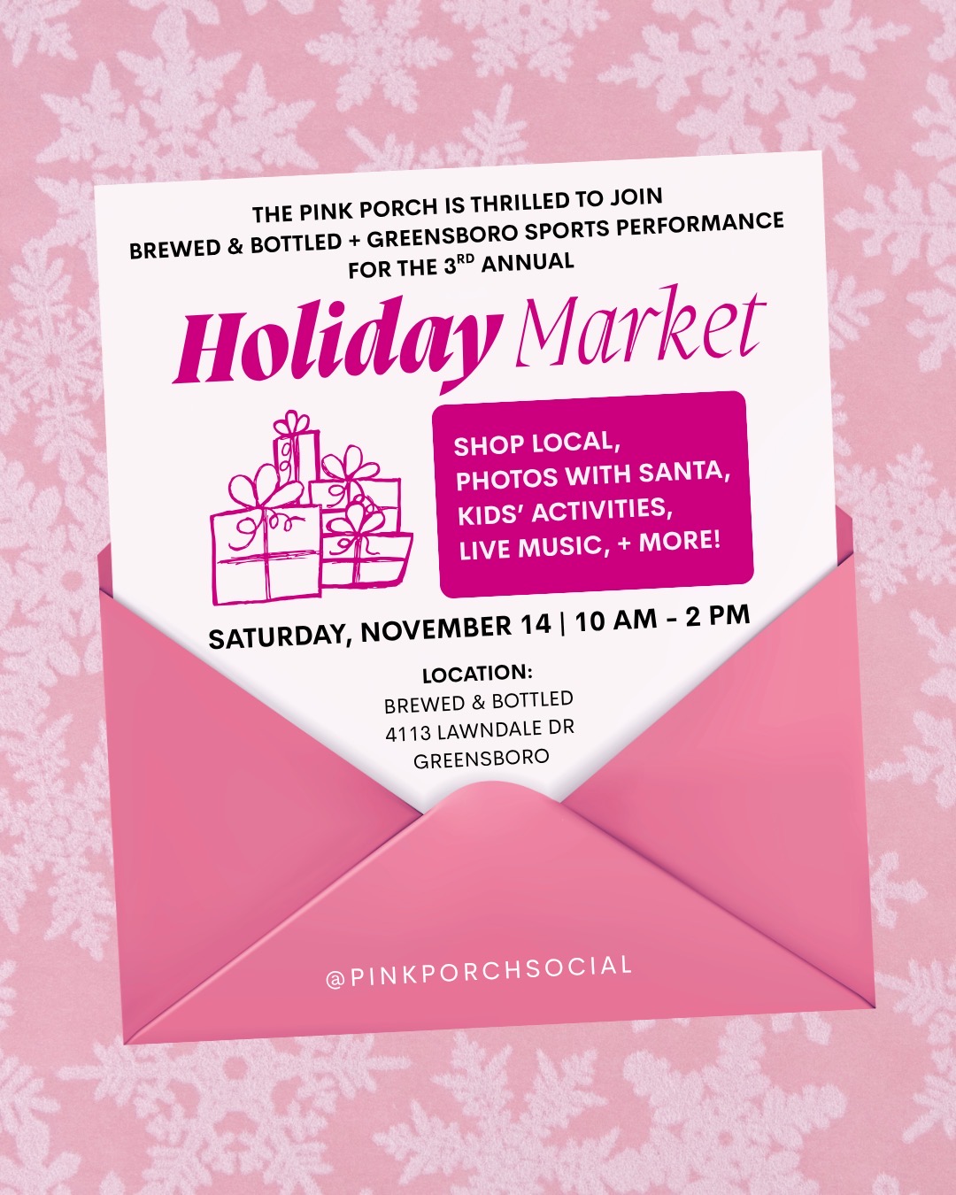 Third annual Holiday Market flyer